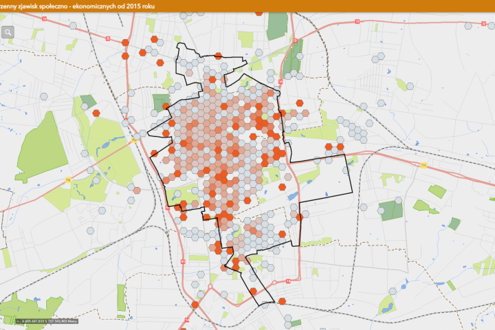Gminny program rewitalizacji - Rozkład przestrzenny zjawisk społeczno - ekonomicznych od 2015 roku
