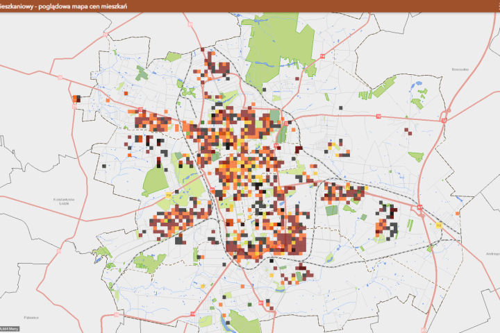 Łódzki rynek mieszkaniowy – poglądowa mapa cen mieszkań