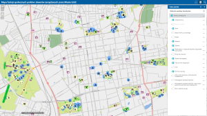 Mapa funkcji społecznych parków i skwerów zarządzanych przez Miasto Łódź