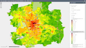 Mapa koncepcyjna wartości gruntów łódzkich